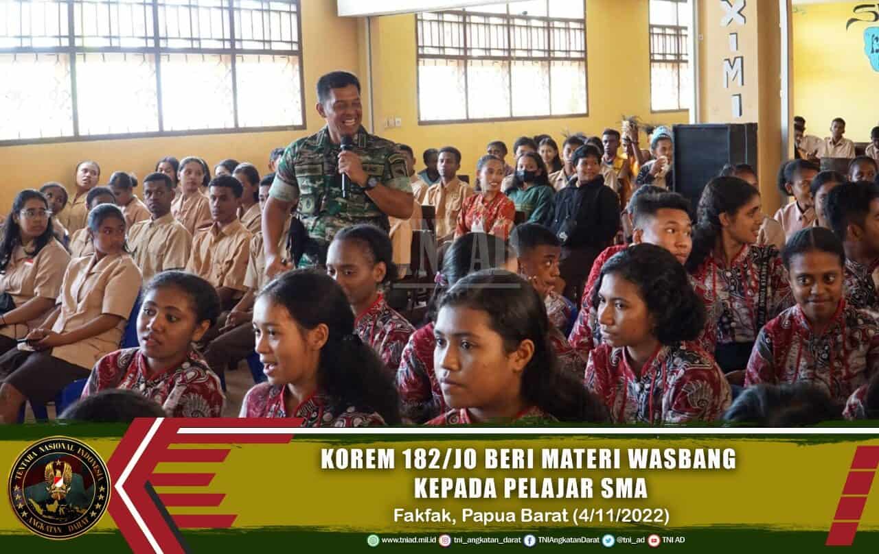 Danrem 182/JO : Pemuda Miliki Peran Penting Dalam Perubahan Bangsa