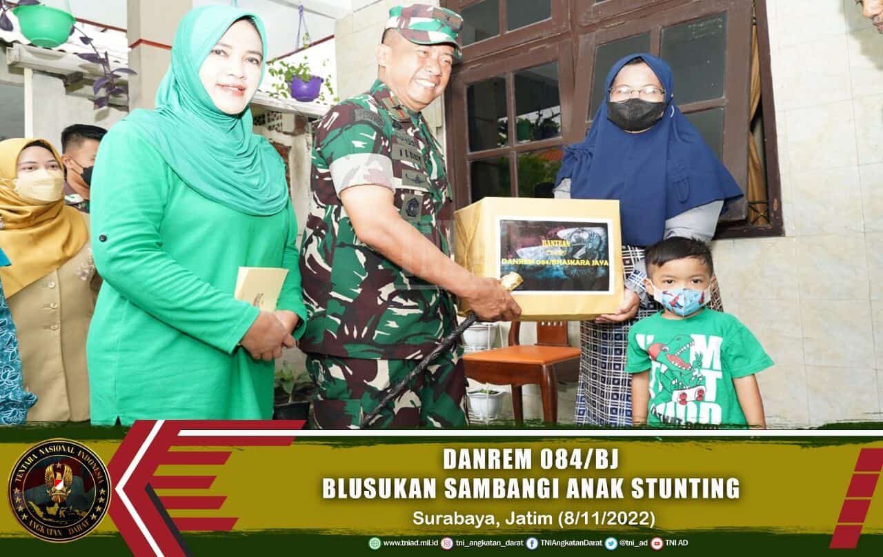 Penanganan Kasus Stunting, Danrem 084/BJ Blusukan Sambangi Warga