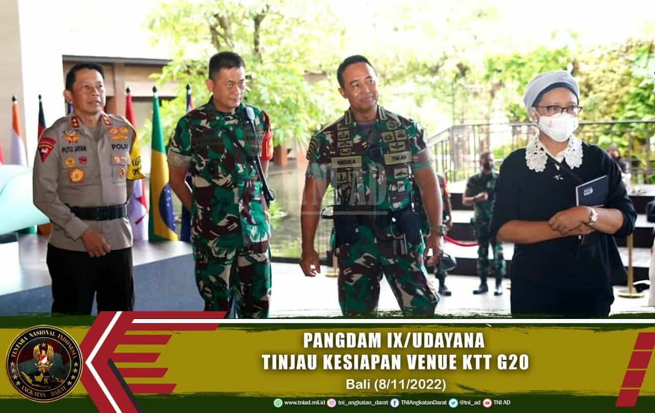 Pangdam IX/Udayana Dampingi Presiden RI Tinjau Kesiapan Venue KTT G20