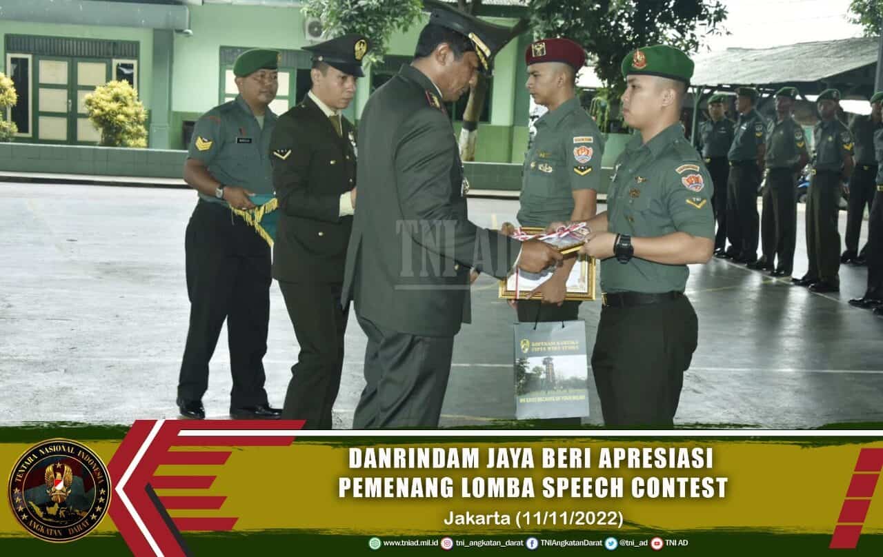 Danrindam Jaya Berikan Apresiasi Pemenang Lomba Speech Contest Siswa Diksa Inggris Level I – ALC TA. 2022