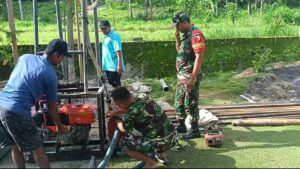 TNI AD Manunggal Air, Kodim 0826 Pamekasan Laksanakan Pengeboran Air Bersih