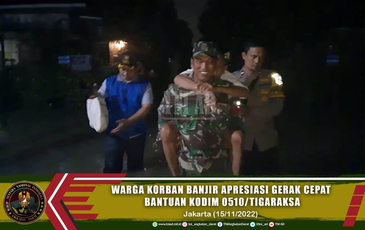 Warga Korban Banjir Apresiasi Gerak Cepat Perbantuan Kodim 0510/Tigaraksa