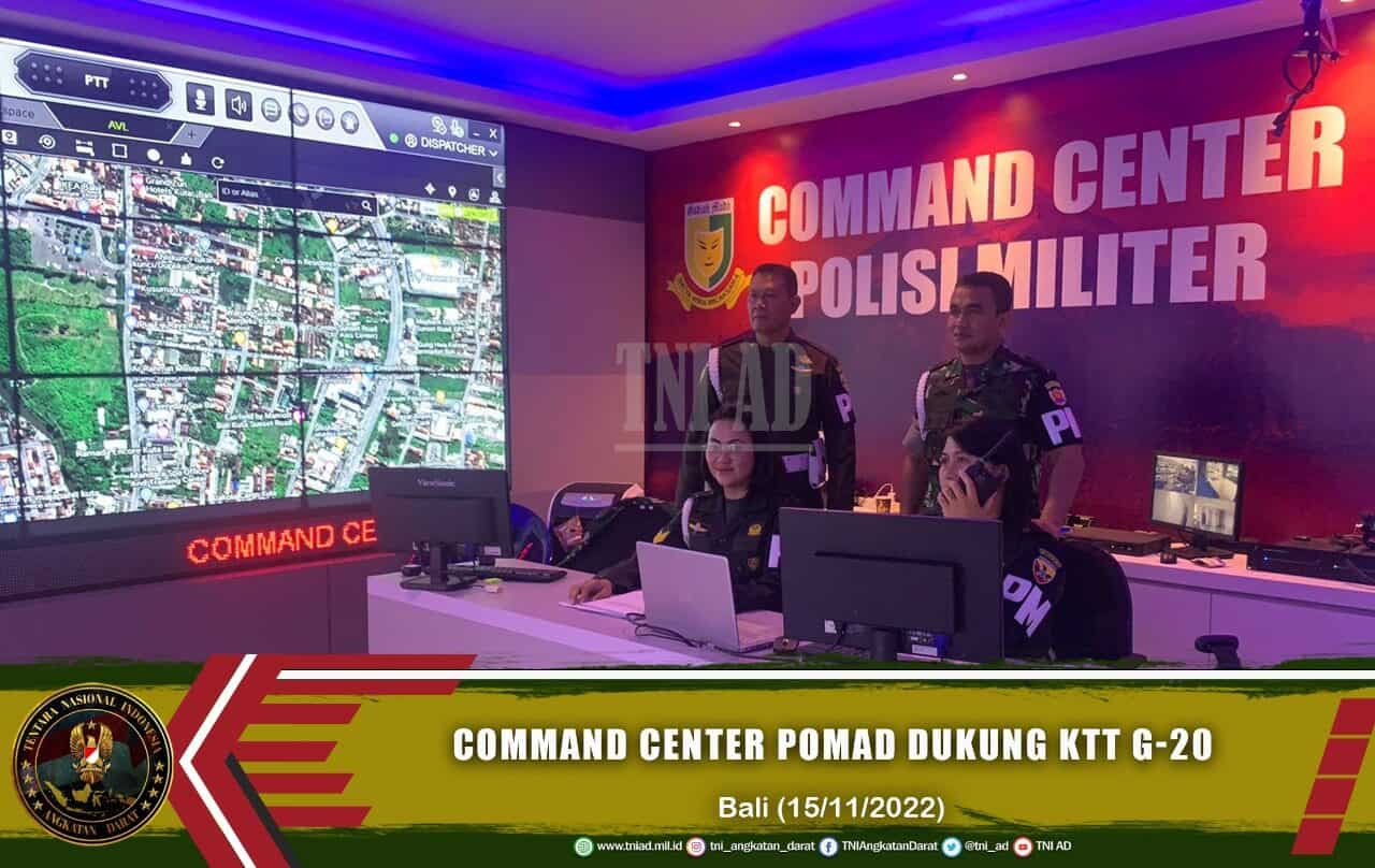 Command Center Pomdam IX/Udayana Dukung Lancarnya Pengawalan dan Pengendalian Lantas Pada G-20