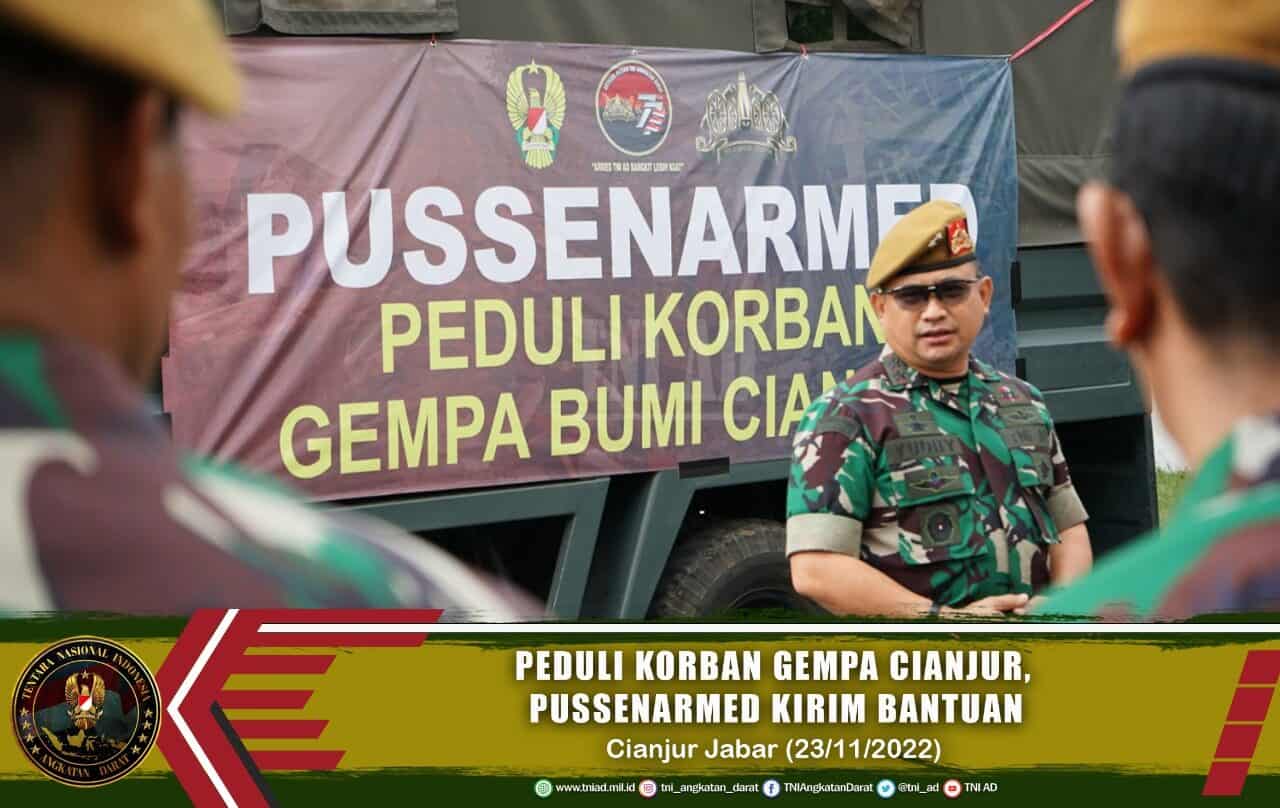 Peduli Korban Gempa Cianjur, Pussenarmed Kirim Bantuan