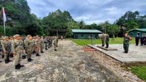 Patroli Terkoordinasi Satgas Yonarmed 19/105 Trk Bogani dan Unit 13 RAMD TDM di Serawak–Kalimantan Barat