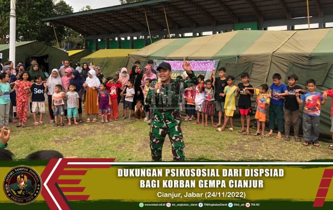 Dukungan Psikososial Dari Dispsiad Bagi Korban Gempa Cianjur