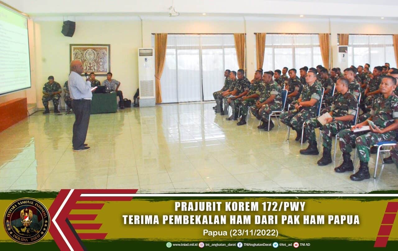 Prajurit Korem 172/PWY Terima Pembekalan HAM dari PAK HAM Papua
