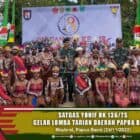 Sambut HUT ke-18, Satgas Yonif RK 136/TS Gelar Lomba Tarian Daerah dan Kerajinan Tangan Papua Barat