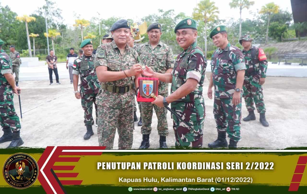 Penutupan Patroli Koordinasi Satgas Yonarmed 19/105 Trk dan Yon 13 RAMD TDM Seri 2/2022.