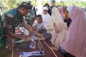 Peringati HUT Kodam, Korem 011/LW Selenggarakan Baksos di Syamtalira Aron Aceh Utara