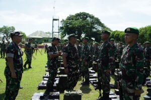 Asops Kasad Periksa Kesiapan Operasi Satgas Satuan Organik Wilayah Papua Yonif 721/Makkasau