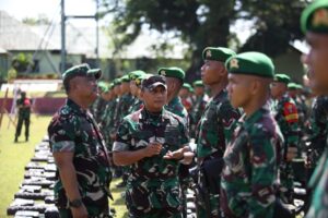 Asops Kasad Periksa Kesiapan Operasi Satgas Satuan Organik Wilayah Papua Yonif 721/Makkasau