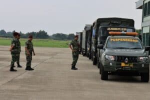 Konvoi Truk Puspenerbad Bawa Bantuan Untuk Korban Gempa Cianjur