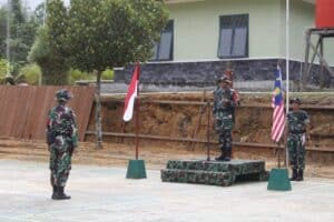 Samakan Persepsi Batas Wilayah RI-MLY, Satgas Yonif 621/Manuntung Gelar Patroli Terkoordinasi TNI-TDM