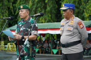 Danrindam XIV/Hasanuddin Kolonel Inf Ganda Simatupang, S.E. Tutup Diklat Integrasi Kebangsaan TNI AD-Polri TA.2022