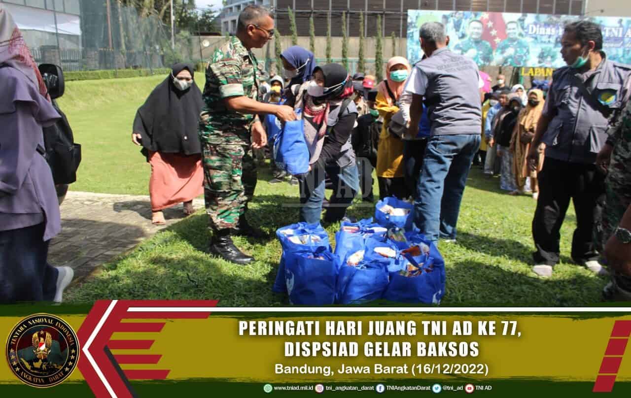 Peringati Hari Juang TNI AD ke 77, Dispsiad Gelar Baksos