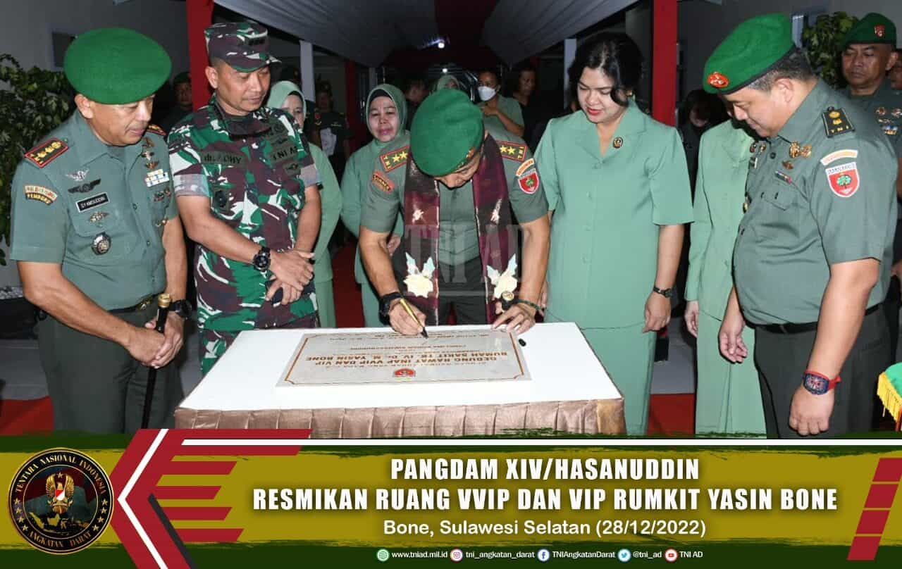 Pangdam XIV/Hasanuddin Resmikan Ruang VVIP dan VIP Rumkit Yasin Bone