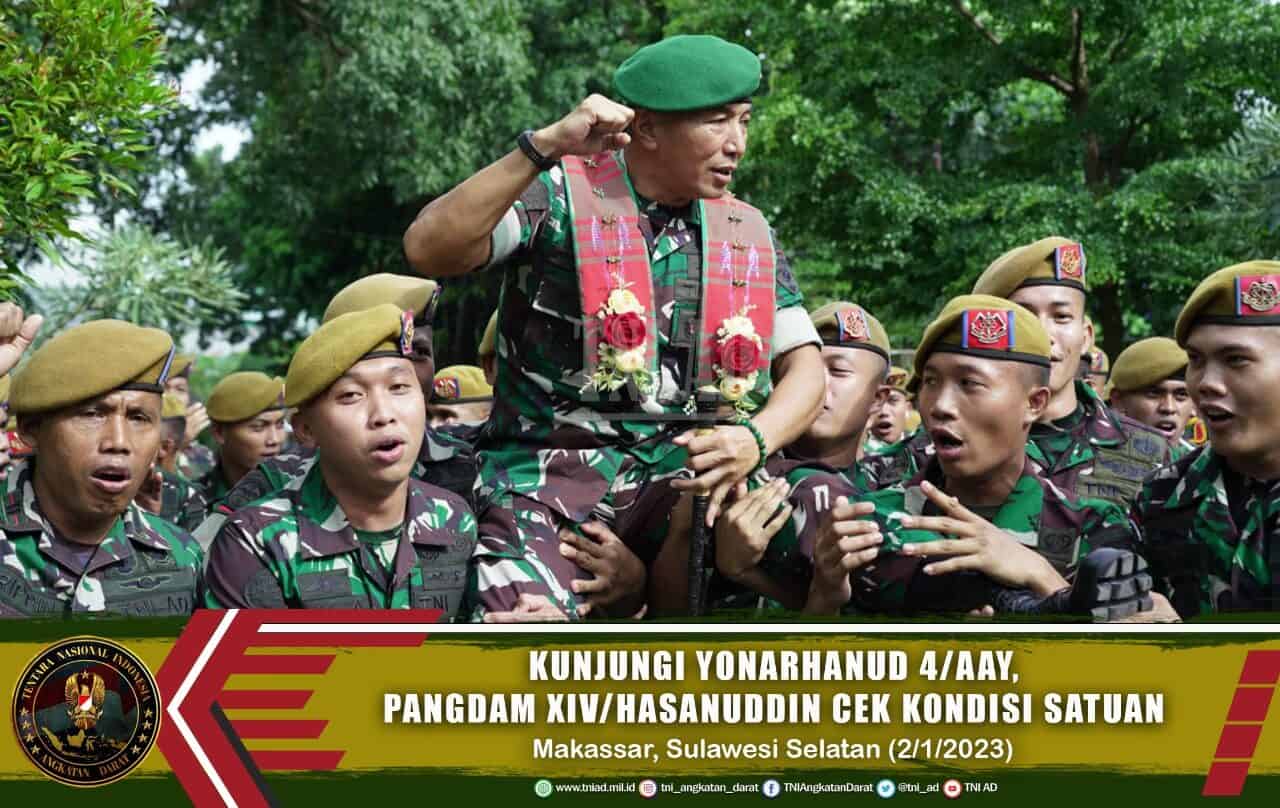 Kunjungi Yonarhanud 4/AAY, Pangdam XIV/Hasanuddin Cek Kondisi Satuan