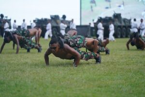 Panglima TNI dan Kapolri Saksikan Demonstrasi Ketangkasan Prajurit Kodam XVIII/Kasuari