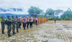 TNI-Polri Dan ASN Kab. Pegubin Gelar Apel Gabungan perkuat Sinergi Cegah Aksi KST