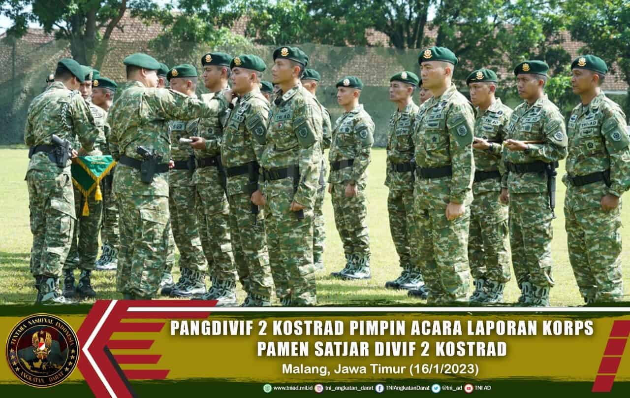 Pangdivif 2 Kostrad Pimpin Acara Laporan Korps Pamen Satjar Divif 2 Kostrad