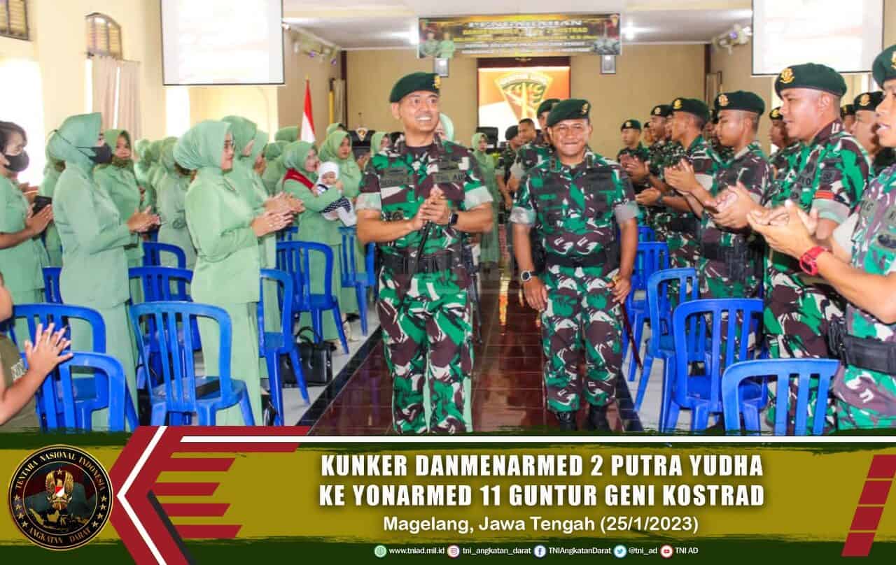 Kunker Danmenarmed 2 Putra Yudha ke Yonarmed 11 Guntur Geni Kostrad