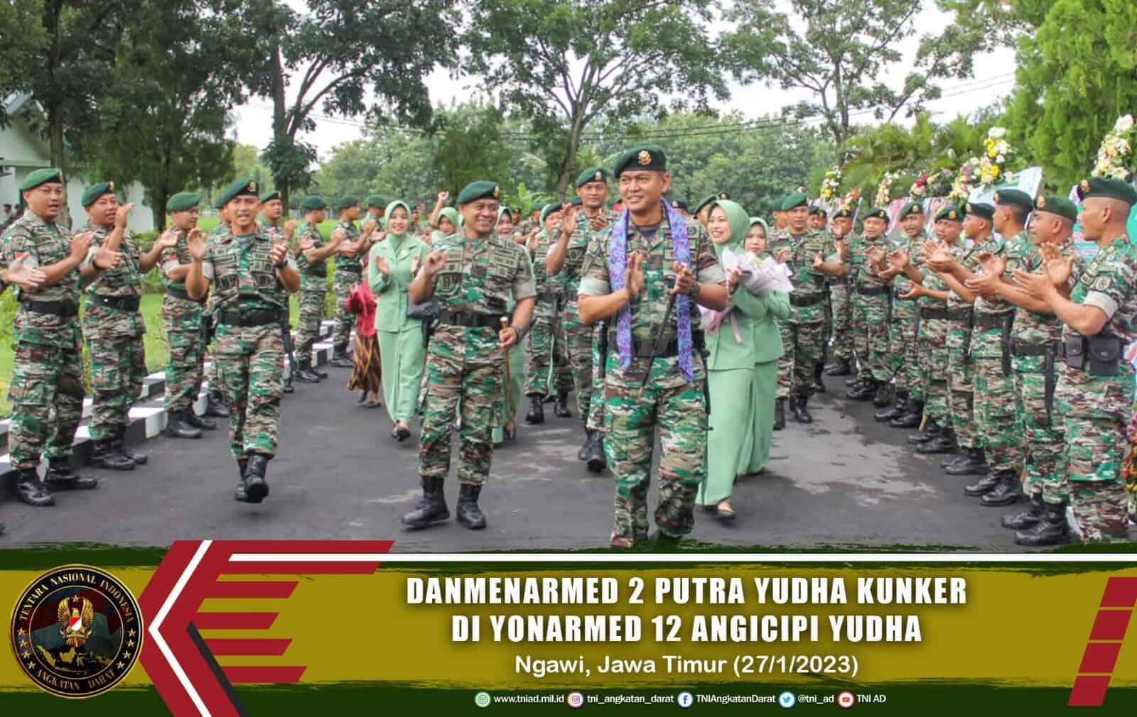 Danmenarmed 2 Putra Yudha Kunker di Yonarmed 12 Angicipi Yudha