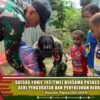 Satgas Yonif 143/TWEJ Bersama Puskesmas Web Beri Pengobatan dan Penyuluhan Hidup Sehat Warga Papua