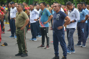 Eratkan Sinergi, TNI-Polri dan Forkopimda Gelar Olah Raga Bersama di Makodam I/BB