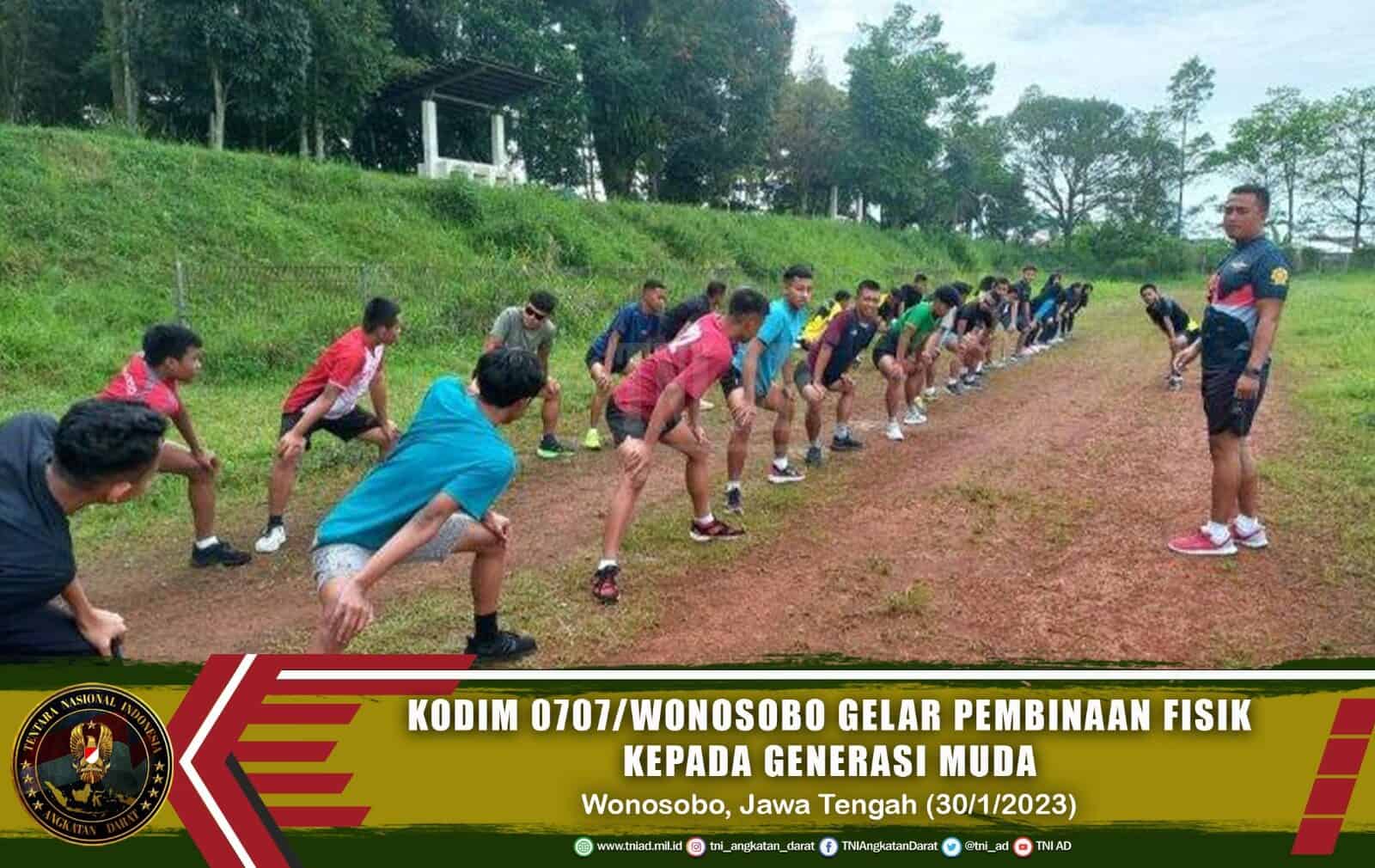 Gugah Minat Jadi Anggota TNI, Kodim 0707/Wonosobo Gelar Pembinaan Fisik Kepada Generasi Muda
