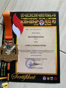 Prajurit Petarung Kilap Sumagan Torehkan Medali Emas dalam Ajang Indonesia Taekwondo Challenge Kemenpora RI Cup