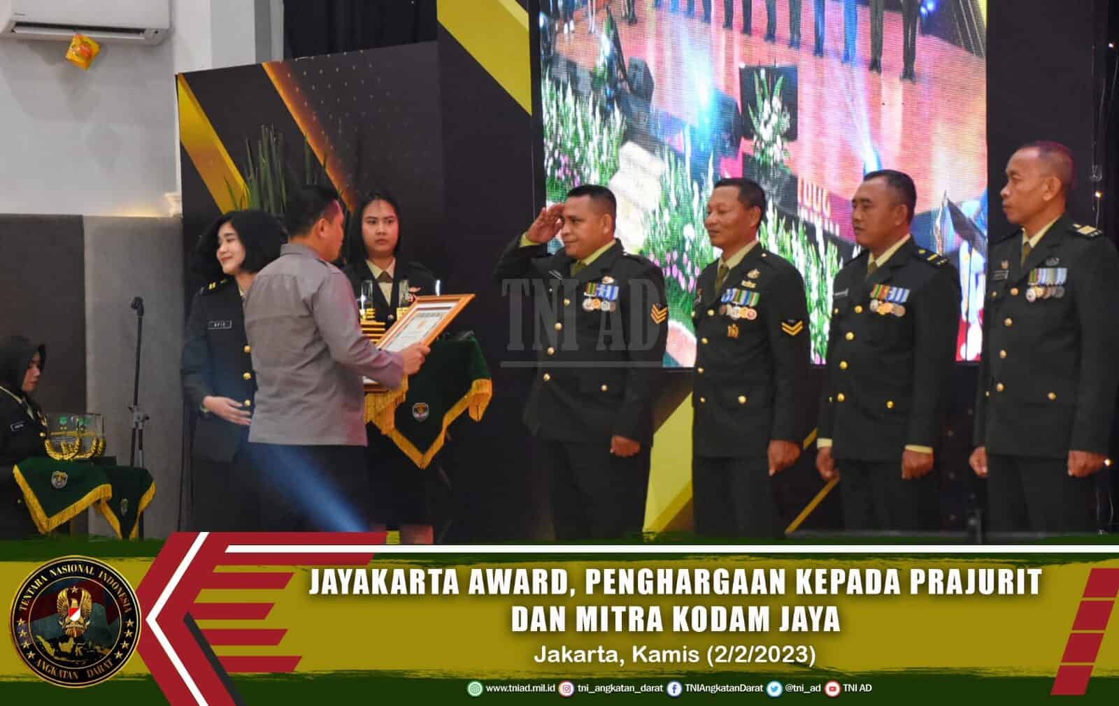 Jayakarta Awards, Penganugerahan Penghargaan Kepada Prajurit Berprestasi dan Mitra Kodam Jaya 2023