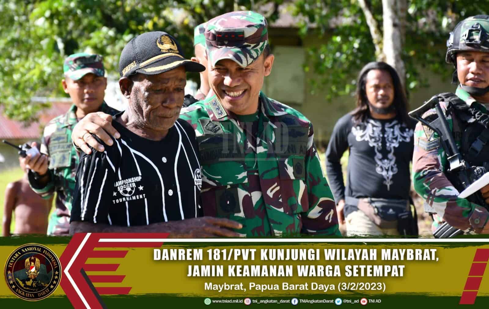 Danrem 181/PVT Kunjungi Pos Wilayah Kodim 1809/Maybrat, Jamin Keamanan Warga Kembali dari Pengungsian