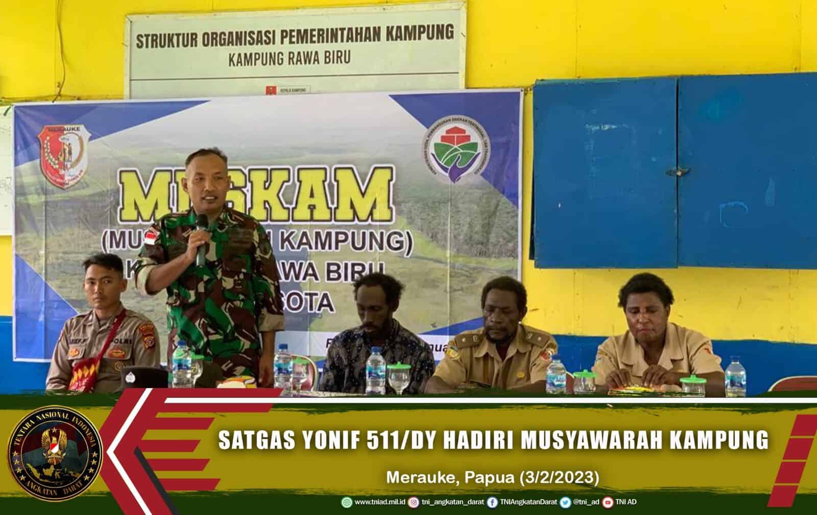 Bukti Kepercayaan Warga Papua, Satgas Yonif 511/DY Diundang Musyawarah Kampung