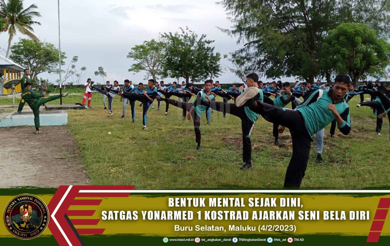 Bentuk Mental Sejak Dini, Satgas Yonarmed 1 Kostrad Ajarkan Seni Bela Diri