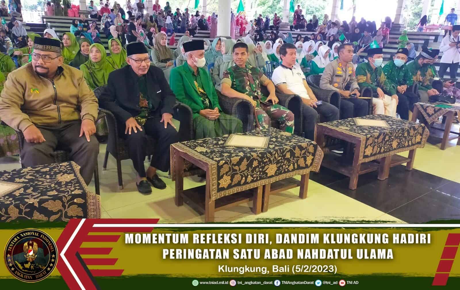 Momentum Refleksi Diri, Dandim Klungkung Hadiri Peringatan Satu Abad Nahdatul Ulama