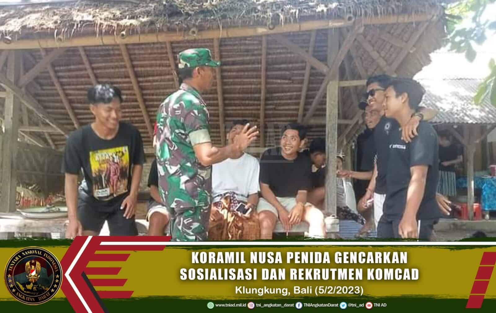 Koramil Nusa Penida Gencarkan Sosialisasi dan Rekrutmen Komcad