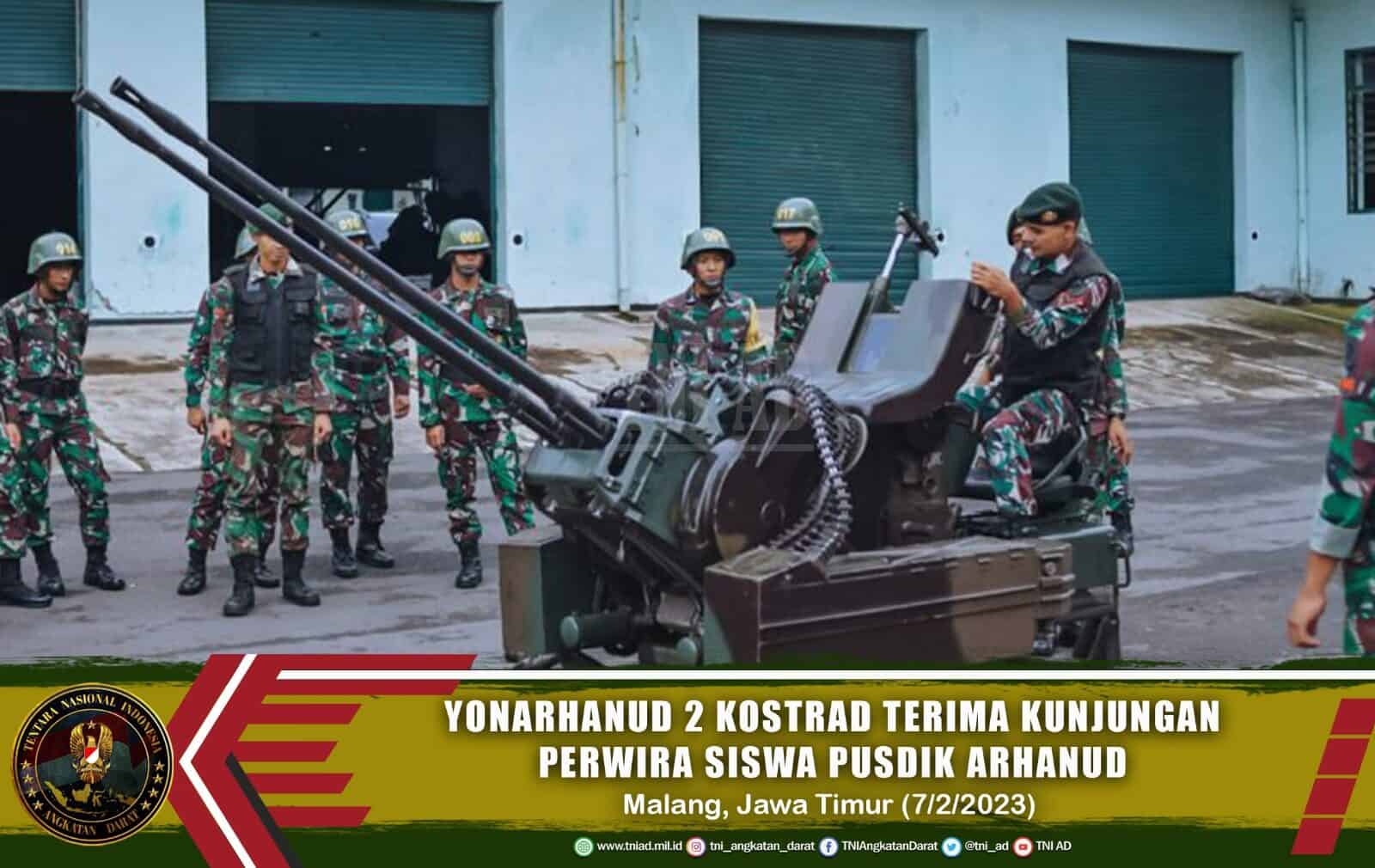 Yonarhanud 2 Kostrad Terima Kunjungan Perwira Siswa Pusdik Arhanud