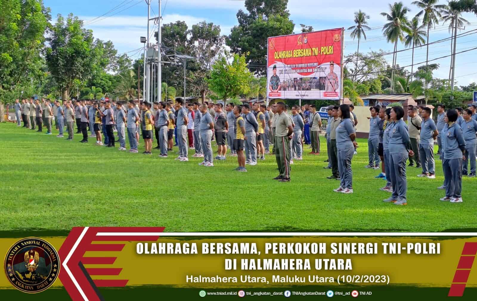 Olahraga Bersama, Perkokoh Sinergi TNI-Polri di Halmahera Utara