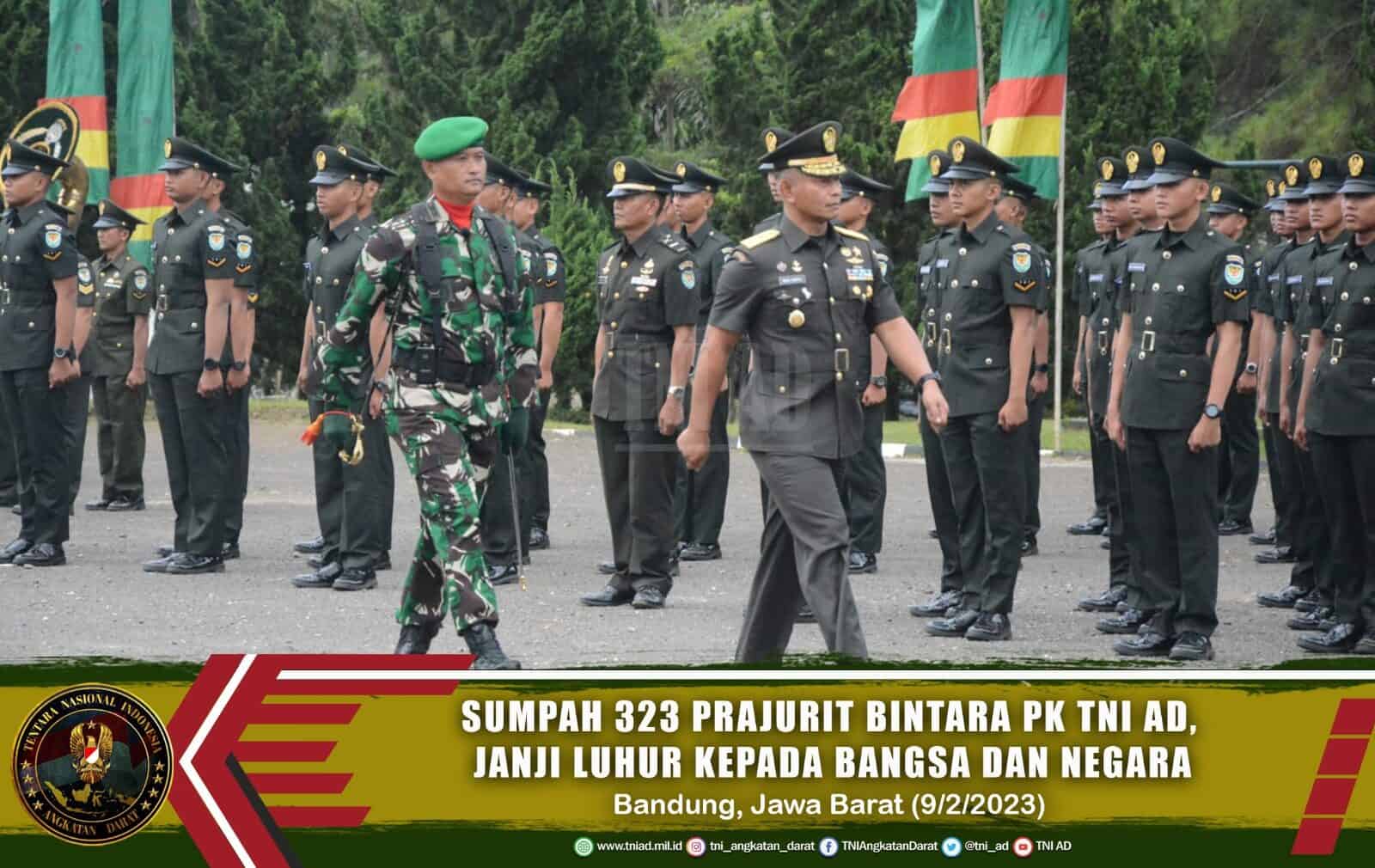 Sumpah 323 Prajurit Bintara PK TNI AD, Janji Luhur Kepada Bangsa Dan Negara