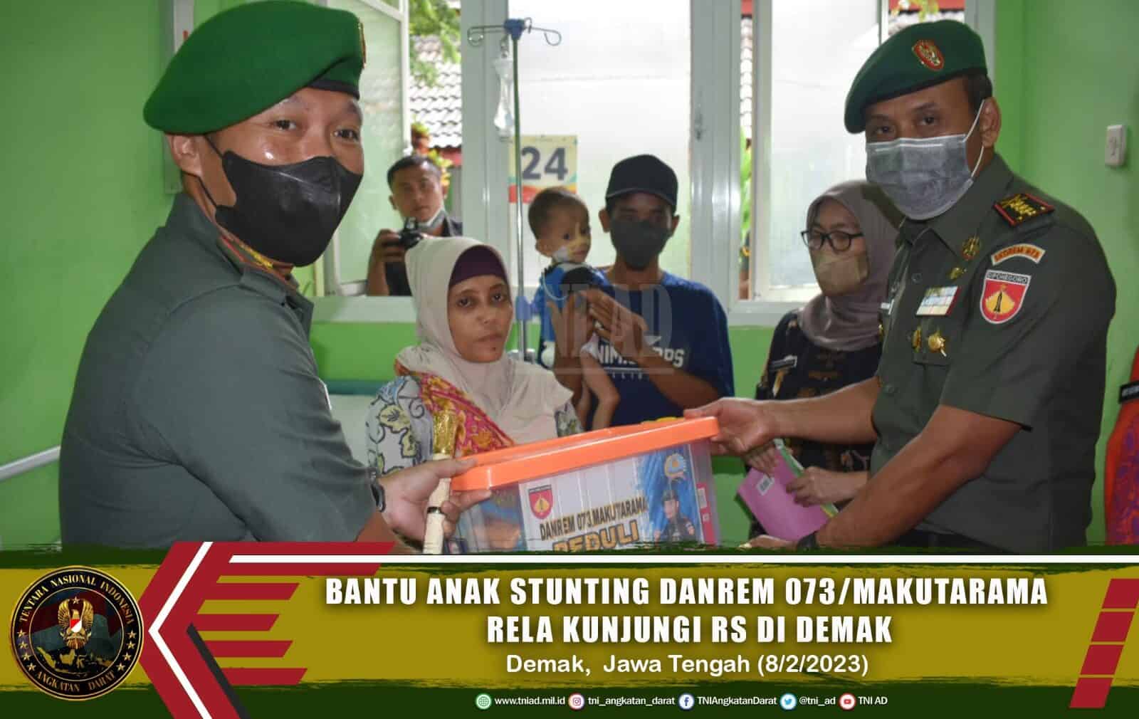 Bantu Anak Stunting, Danrem 073/Makutarama Rela Kunjungi RS di Demak