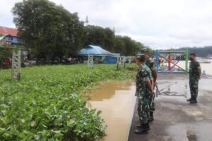 Danrem 091/ASN Cek Lokasi Karya Bakti Pembersihan Sampah dan Gulma