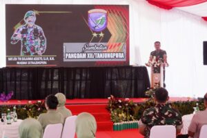Pangdam XII/Tpr Resmikan Pembangunan Gedung Rumah Sakit Tk. IV 12.07.03 Palangka Raya.