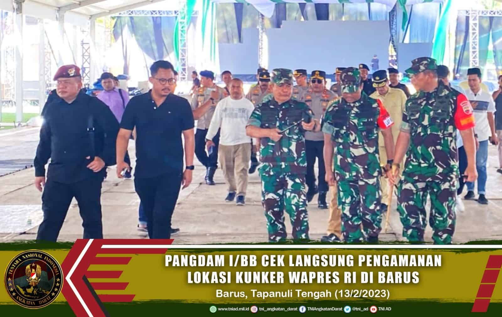 Pangdam I/BB Cek Langsung Pengamanan Lokasi Kunker Wapres RI di Barus