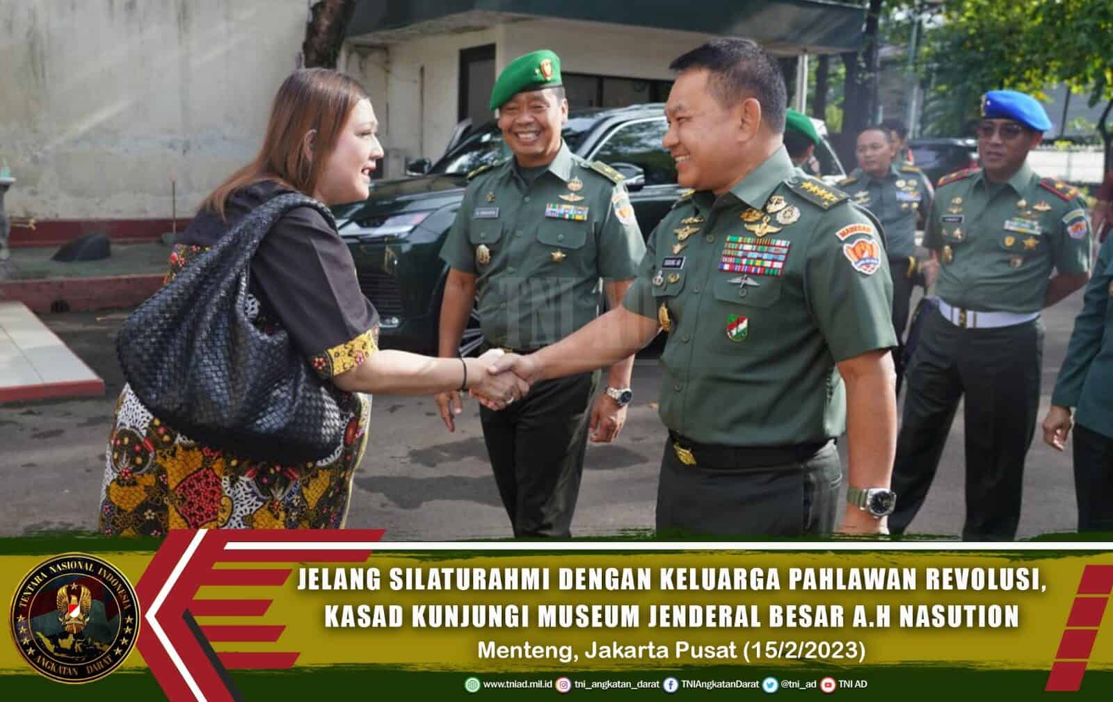 Jelang Silaturahmi Dengan Keluarga Pahlawan Revolusi, Kasad Kunjungi Museum Jenderal Besar A.H Nasution