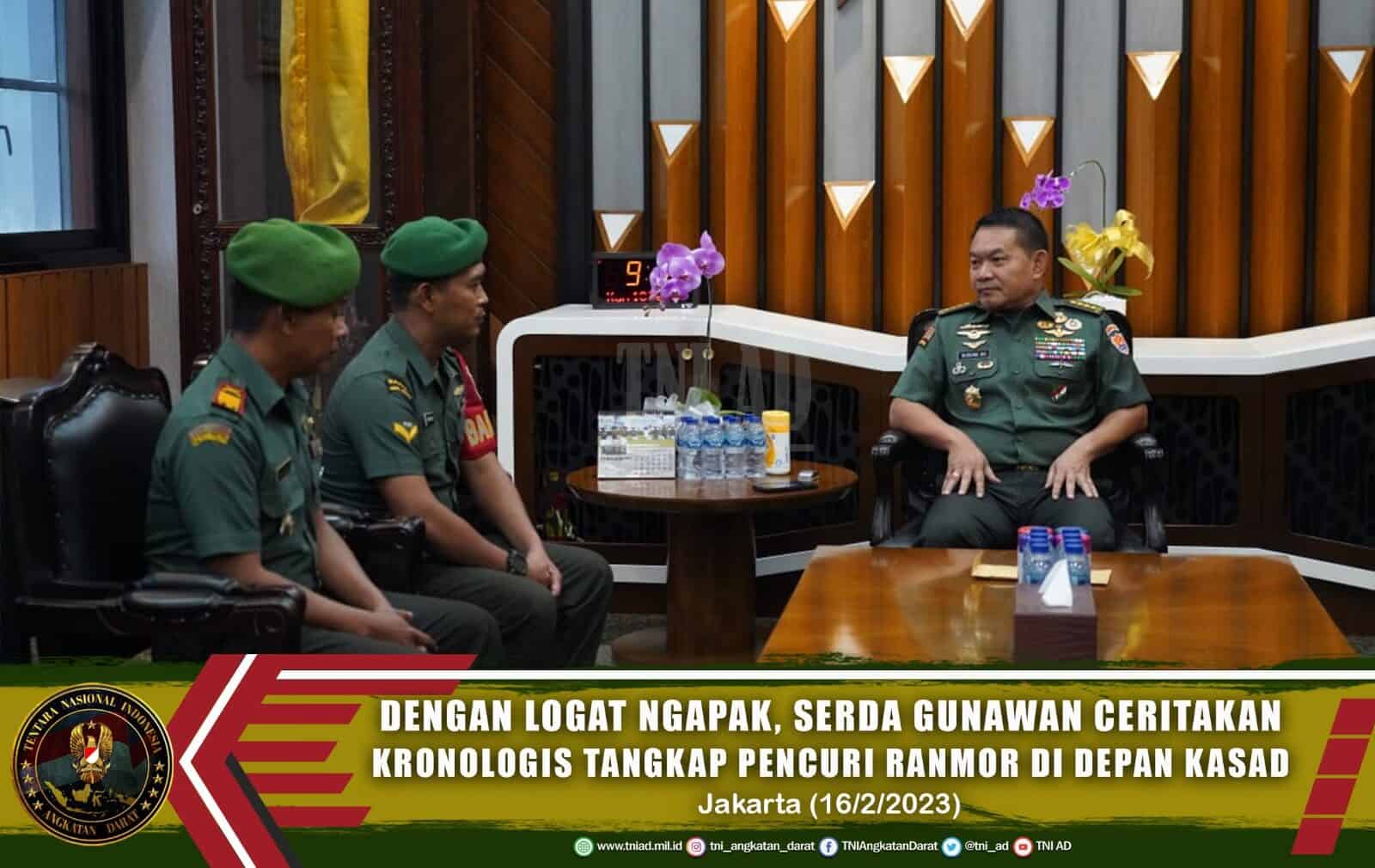 Dengan Logat Ngapak, Serda Gunawan Ceritakan Kronologis Tangkap Pencuri Ranmor di Depan Kasad