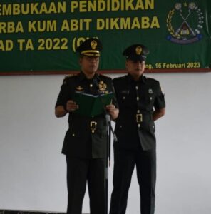 Danpusdikkum Buka Dik Prodi Dikjurbakum Abit Dikmaba TNI AD TA. 2022