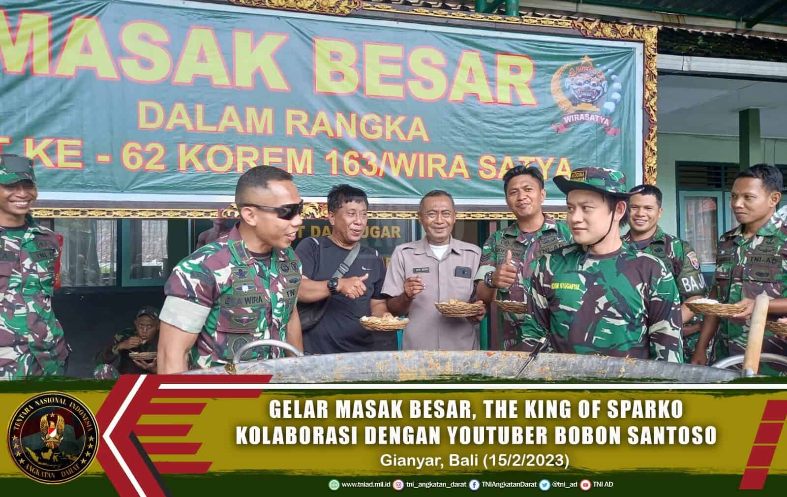 Gelar Masak Besar, The King of Sparko Kolaborasi dengan Youtuber Bobon Santoso