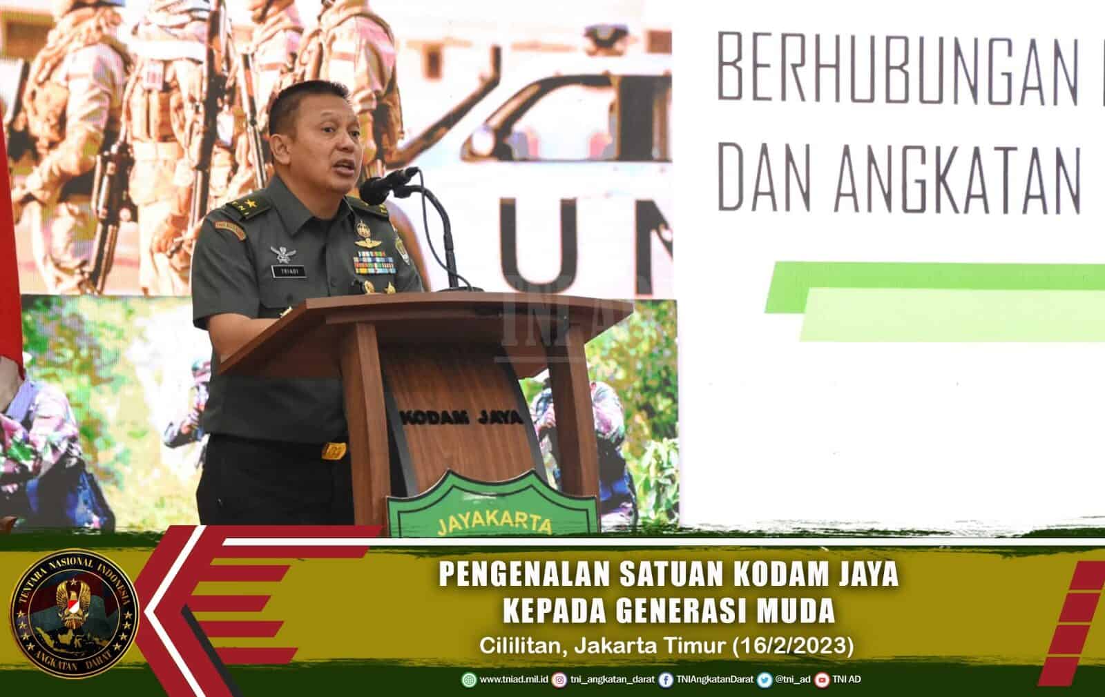 Pengenalan Satuan Kodam Jaya/Jayakarta Kepada Generasi Muda