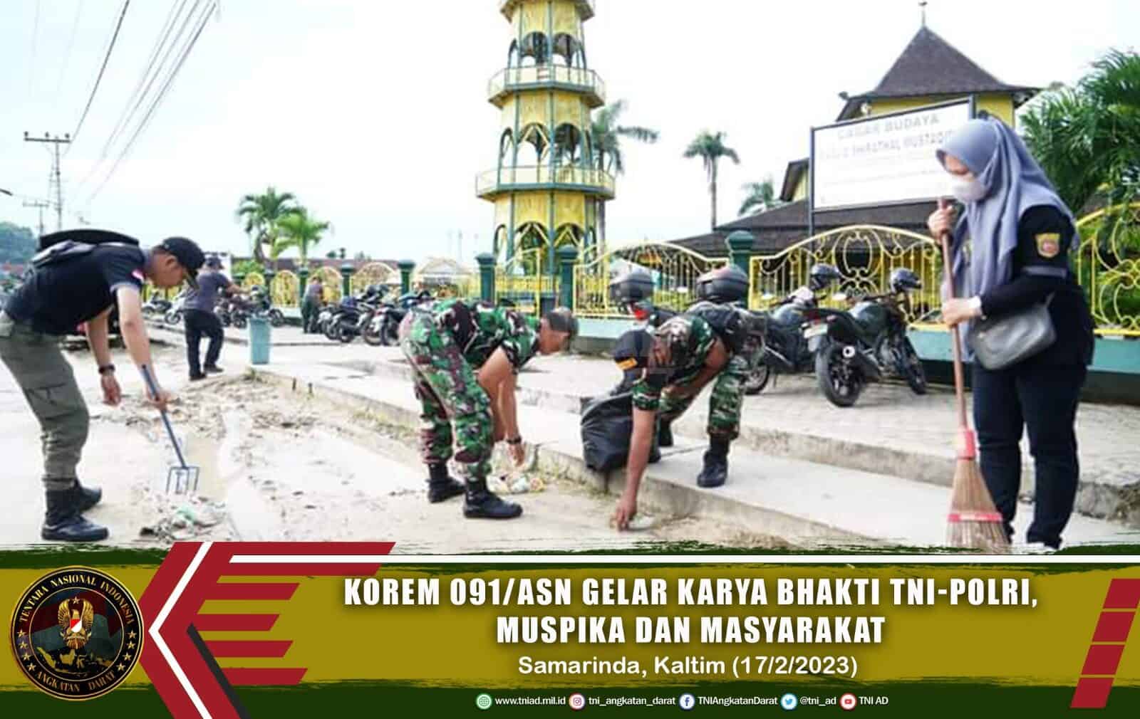 Korem 091/ASN Gelar Karya Bhakti TNI-Polri, Muspika dan Masyarakat